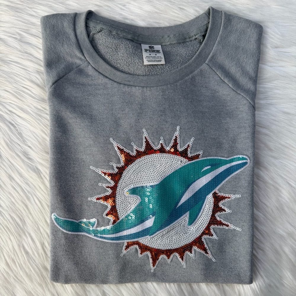 Victoria's Secret Pink Miami Dolphins Sequin Sweater